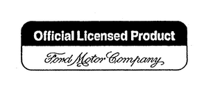 OFFICIAL LICENSED PRODUCT FORD MOTOR COMPANY logo