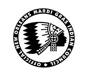 OFFICIAL NEW ORLEANS MARDI GRAS INDIAN COUNCIL logo