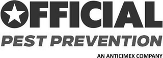 OFFICIAL PEST PREVENTION AN ANTICIMEX COMPANY logo