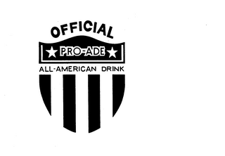 OFFICIAL PRO-ADE ALL-AMERICAN DRINK logo
