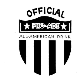 OFFICIAL PRO-ADE ALL-AMERICAN DRINK logo