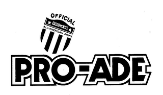 OFFICIAL PRO-ADE ALL AMERICAN DRINK PRO-ADE logo