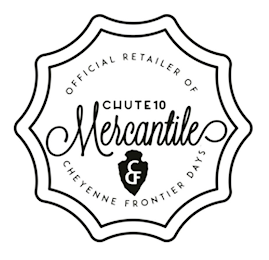 OFFICIAL RETAILER OF CHUTE 10 MERCANTILE CFD CHEYENNE FRONTIER DAYS logo