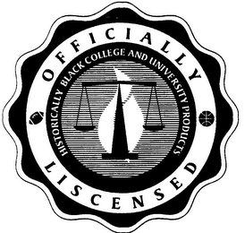 OFFICIALLY LISCENSED HISTORICALLY BLACK COLLEGE AND UNIVERSITY PRODUCTS logo