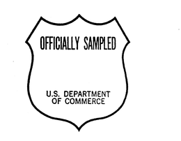 OFFICIALLY SAMPLED U.S. DEPARTMENT OF COMMERCE logo