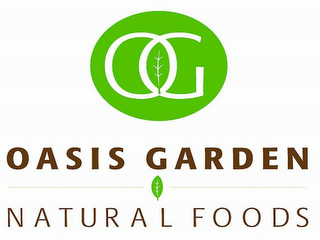 OG OASIS GARDEN NATURAL FOODS logo