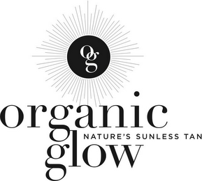 OG ORGANIC GLOW NATURE'S SUNLESS TAN logo