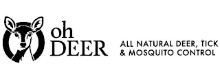 OH DEER ALL NATURAL DEER, TICK & MOSQUITO CONTROL logo