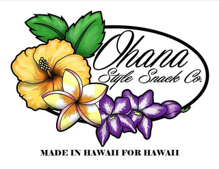 OHANA STYLE SNACK CO. MADE IN HAWAII FOR HAWAII logo
