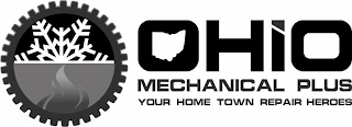 OHIO MECHANICAL PLUS YOUR HOME TOWN REPAIR HEROES logo