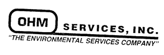 OHM SERVICES, INC. "THE ENVIRONMENTAL SERVICES COMPANY" logo