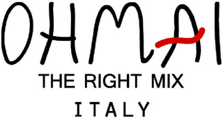 OHMAI THE RIGHT MIX ITALY logo