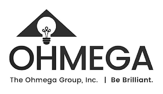 OHMEGA THE OHMEGA GROUP, INC. BE BRILLIANT. logo