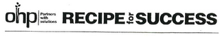 OHP|PARTNERS WITH SOLUTIONS RECIPE FOR SUCCESS logo