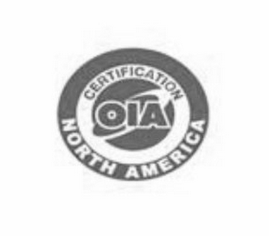 OIA CERTIFICATION NORTH AMERICA logo
