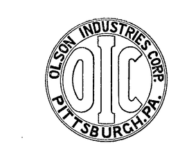 OIC OLSON INDUSTRIES CORP.  PITTSBURGH.PA. logo