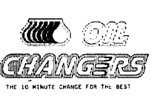 OIL CHANGERS THE 10 MINUTE CHANGE FOR THE BEST logo