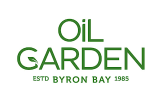 OIL GARDEN ESTD BYRON BAY 1985 logo