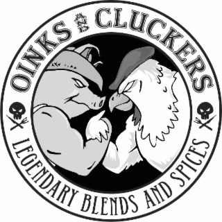 OINKS AND CLUCKERS LEGENDARY BLENDS AND SPICES logo