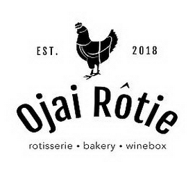 OJAI RÔTIE EST. 2018 · ROTISSERIE BAKERY · WINEBOX logo
