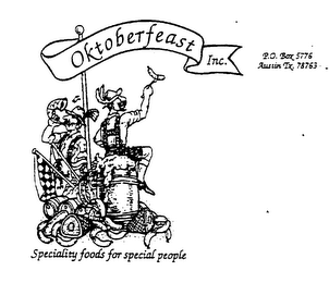 OKTOBERFEAST INC. SPECIALTY FOODS FOR SPECIAL PEOPLE logo