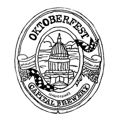 OKTOBERFEST CAPITAL BREWERY WISCONSIN BEER GERMAN STYLE 12 FLUID OUNCES logo
