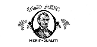 OLD ABE MERIT-QUALITY HONEST TRUE logo