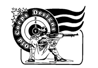 OLD CORPS DESIGNS 3 4 5 V logo