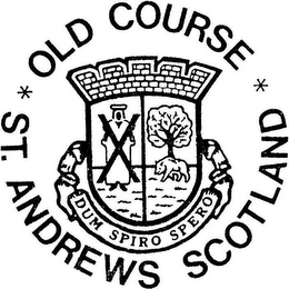 OLD COURSE ST. ANDREWS SCOTLAND DUM SPIRO SPERO logo