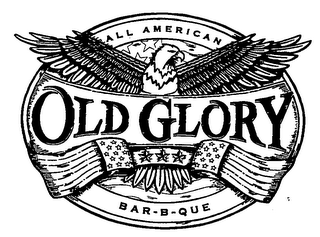 OLD GLORY ALL AMERICAN BAR-B-QUE logo