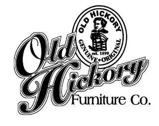 OLD HICKORY FURNITURE CO. OLD HICKORY GENUINE ORGINIAL EST. 1899 logo