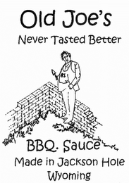 OLD JOE'S NEVER TASTED BETTER BBQ. SAUCE MADE IN JACKSON HOLE WYOMING logo