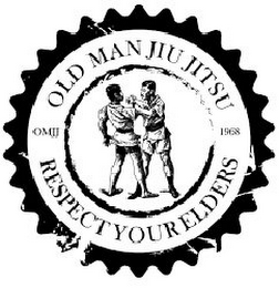 OLD MAN JIU JITSU OMJJ RESPECT YOUR ELDERS 1968 logo