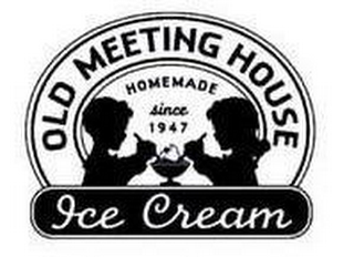 OLD MEETING HOUSE ICE CREAM HOMEMADE SINCE 1947 logo