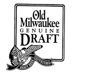 OLD MILWAUKEE GENUINE DRAFT DRAFT BEER COLD FILTERED logo
