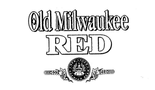 OLD MILWAUKEE RED RED LAGER PREMIUM BEER logo