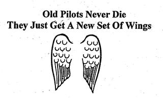OLD PILOTS NEVER DIE THEY JUST GET A NEW SET OF WINGS logo
