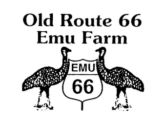 OLD ROUTE 66 EMU FARM EMU 66 logo