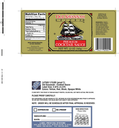 OLD SAVANNA SPCIE CO. PREMIUM COCKTAIL SAUCE logo