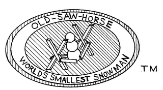 OLD-SAW-HORSE WORLDS SMALLEST SNOWMAN logo