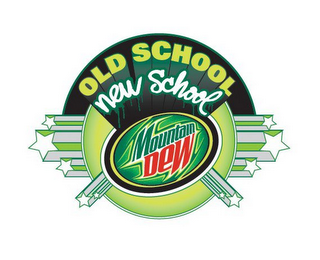 OLD SCHOOL NEW SCHOOL MOUNTAIN DEW logo