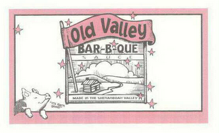 OLD VALLEY BAR-B-QUE SAUCE MADE IN THE SHENANDOAH VALLEY IT'S DARN GOOD logo