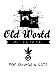 OLD WORLD PET HEMP OIL PAIN FOR DAWGS &KATS logo
