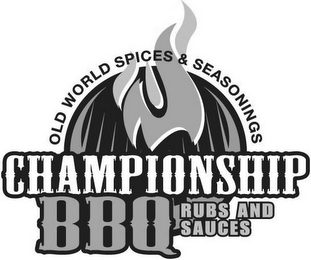 OLD WORLD SPICES & SEASONINGS CHAMPIONSHIP BBQ logo