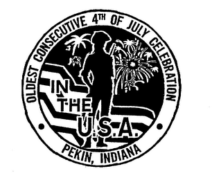 OLDEST CONSECUTIVE 4TH OF JULY CELEBRATION IN THE U.S.A. PEKIN, INDIANA logo