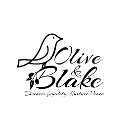 OLIVE & BLAKE DISCOVER QUALITY, NURTURE PEACE logo