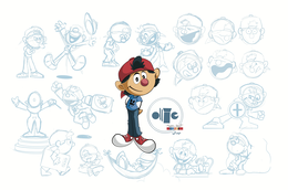 OLLIE "MODEL SHEET" WOODALL IDEAS OLLIE logo