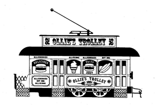 OLLIE'S TROLLEY OLLIEBURGER OLLIECONE HOT DOG DELICIOUS TASTY JUICY logo