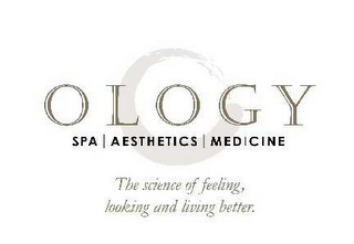 OLOGY SPA AESTHETICS MEDICINE THE SCIENCE OF FEELING, LOOKING AND LIVING BETTER logo