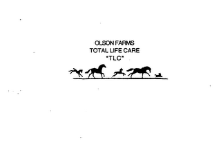 OLSON FARMS TOTAL LIFE CARE "TLC" logo